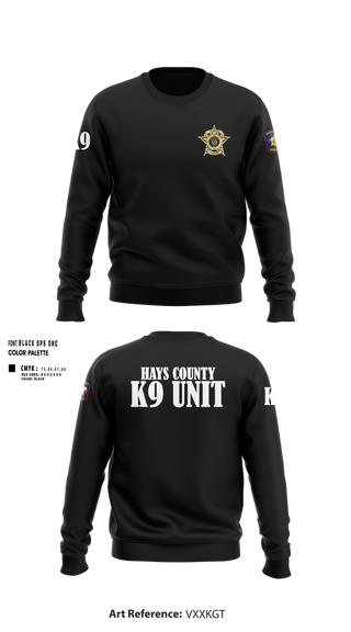 Crew Neck Sweatshirt, Hays County Sheriff’s Office, , Teamtime, Team time, sublimation, custom sports apparel, team uniforms, spirit wear, spiritwear, sports uniforms, custom shirts, team store, custom team store, fundraiser sports, apparel fundraiser