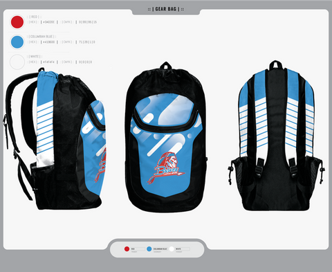 Gear Bag, El Cajon Valley High School Cheer, Cheer, Teamtime, Team time, sublimation, custom sports apparel, team uniforms, spirit wear, spiritwear, sports uniforms, custom shirts, team store, custom team store, fundraiser sports, apparel fundraiser
