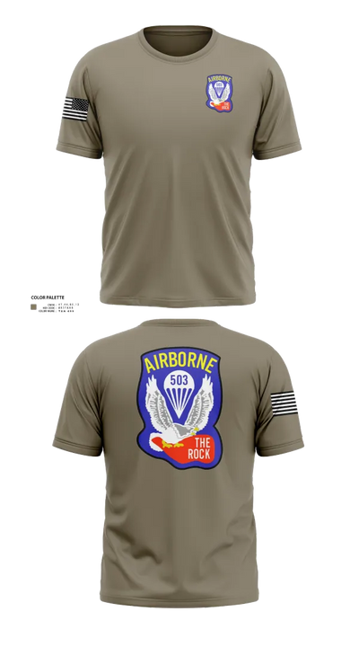 1st Battalion 503rd Infantry Regiment 53542236 Short Sleeve Performance Shirt - 23