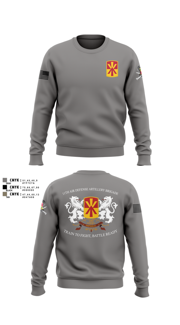 Crew Neck Sweatshirt, Bravo 1-43 ADA, Army, Teamtime, Team time, sublimation, custom sports apparel, team uniforms, spirit wear, spiritwear, sports uniforms, custom shirts, team store, custom team store, fundraiser sports, apparel fundraiser