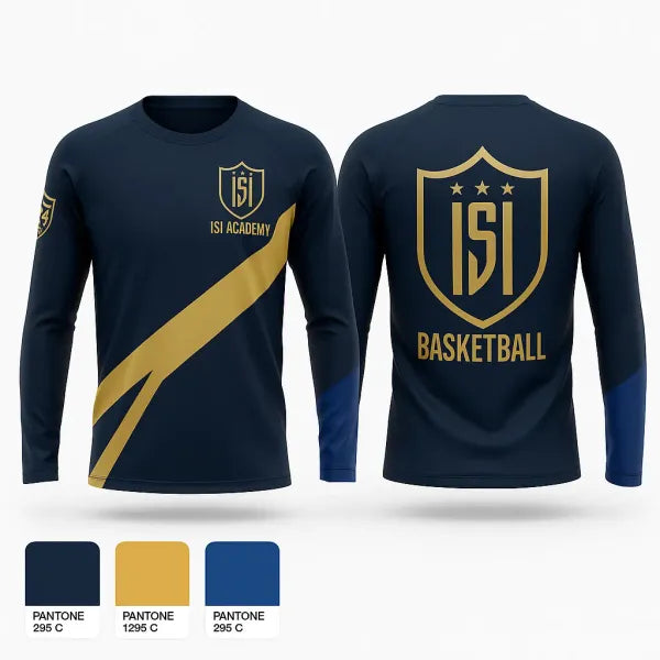 Long Sleeve Performance Shirt, ISI Academy, Men's Basketball, Teamtime, Team time, sublimation, custom sports apparel, team uniforms, spirit wear, spiritwear, sports uniforms, custom shirts, team store, custom team store, fundraiser sports, apparel fundraiser