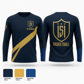Long Sleeve Performance Shirt, ISI Academy, Men's Basketball, Teamtime, Team time, sublimation, custom sports apparel, team uniforms, spirit wear, spiritwear, sports uniforms, custom shirts, team store, custom team store, fundraiser sports, apparel fundraiser