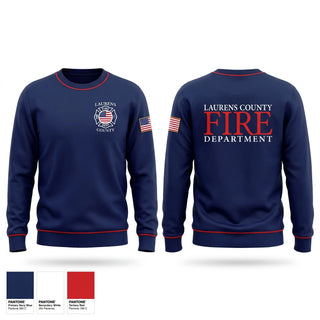 Crew Neck Sweatshirt, Laurens County Fire Department, Fire Department, Teamtime, Team time, sublimation, custom sports apparel, team uniforms, spirit wear, spiritwear, sports uniforms, custom shirts, team store, custom team store, fundraiser sports, apparel fundraiser