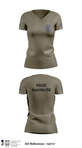 Amarillo ISD Police 87538473 Women's Short Sleeve V-neck Shirt - 11