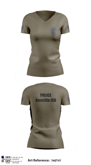 Womens Short Sleeve Vneck Shirt, Amarillo ISD Police, Police, Teamtime, Team time, sublimation, custom sports apparel, team uniforms, spirit wear, spiritwear, sports uniforms, custom shirts, team store, custom team store, fundraiser sports, apparel fundraiser