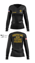 SAC SOUTH 26897599 Women's Long Sleeve V-neck Shirt - 101