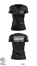 Hays County Sheriff Drone Team  Women's Short Sleeve V-neck Shirt - 2
