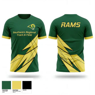 Short Sleeve Performance Shirt, Southwick Regional Rams, Track & Field, Teamtime, Team time, sublimation, custom sports apparel, team uniforms, spirit wear, spiritwear, sports uniforms, custom shirts, team store, custom team store, fundraiser sports, apparel fundraiser