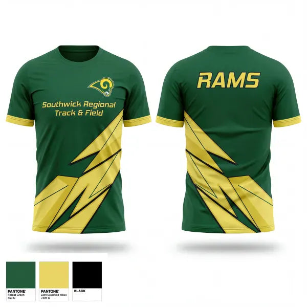 Short Sleeve Performance Shirt, Southwick Regional Rams, Track & Field, Teamtime, Team time, sublimation, custom sports apparel, team uniforms, spirit wear, spiritwear, sports uniforms, custom shirts, team store, custom team store, fundraiser sports, apparel fundraiser