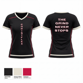 Womens Short Sleeve Vneck Shirt, CHRISTFLEX, Spirit Store, Teamtime, Team time, sublimation, custom sports apparel, team uniforms, spirit wear, spiritwear, sports uniforms, custom shirts, team store, custom team store, fundraiser sports, apparel fundraiser
