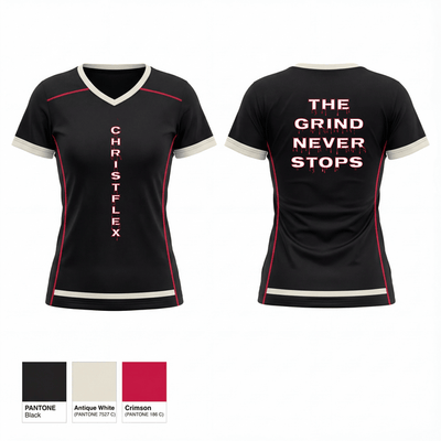 CHRISTFLEX 85802905 Women's Short Sleeve V-neck Shirt - 25