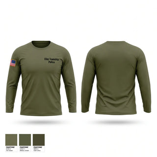 Long Sleeve Performance Shirt, Clay Township Police, Police, Teamtime, Team time, sublimation, custom sports apparel, team uniforms, spirit wear, spiritwear, sports uniforms, custom shirts, team store, custom team store, fundraiser sports, apparel fundraiser