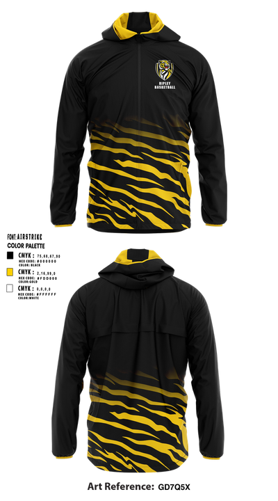 Ripley Middle School Basketball 22825718 Windbreaker - 1