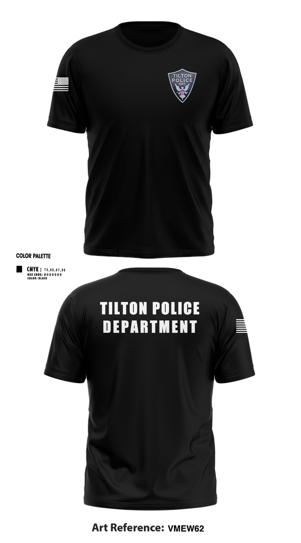 Tilton Police Department 94769957 Short Sleeve Performance Shirt - 3