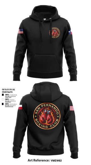 Hoodie, San Fernando Boxing Club, Spirit Store, Teamtime, Team time, sublimation, custom sports apparel, team uniforms, spirit wear, spiritwear, sports uniforms, custom shirts, team store, custom team store, fundraiser sports, apparel fundraiser