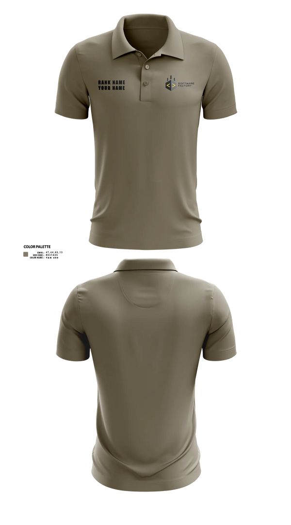 Short Sleeve Performance Polo, Army Software Factory, Army, Teamtime, Team time, sublimation, custom sports apparel, team uniforms, spirit wear, spiritwear, sports uniforms, custom shirts, team store, custom team store, fundraiser sports, apparel fundraiser
