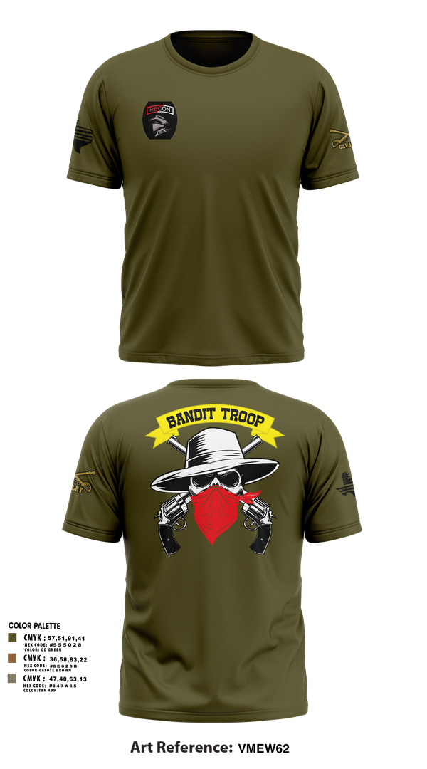 Short Sleeve Performance Shirt, 6-9 bandit troop, Army, Teamtime, Team time, sublimation, custom sports apparel, team uniforms, spirit wear, spiritwear, sports uniforms, custom shirts, team store, custom team store, fundraiser sports, apparel fundraiser