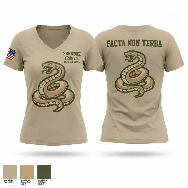 Womens Short Sleeve Vneck Shirt, 3BN/6BDE Cobras, Army, Teamtime, Team time, sublimation, custom sports apparel, team uniforms, spirit wear, spiritwear, sports uniforms, custom shirts, team store, custom team store, fundraiser sports, apparel fundraiser