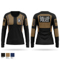 Dallas Police Department Women's Long Sleeve V-neck Shirt - 1
