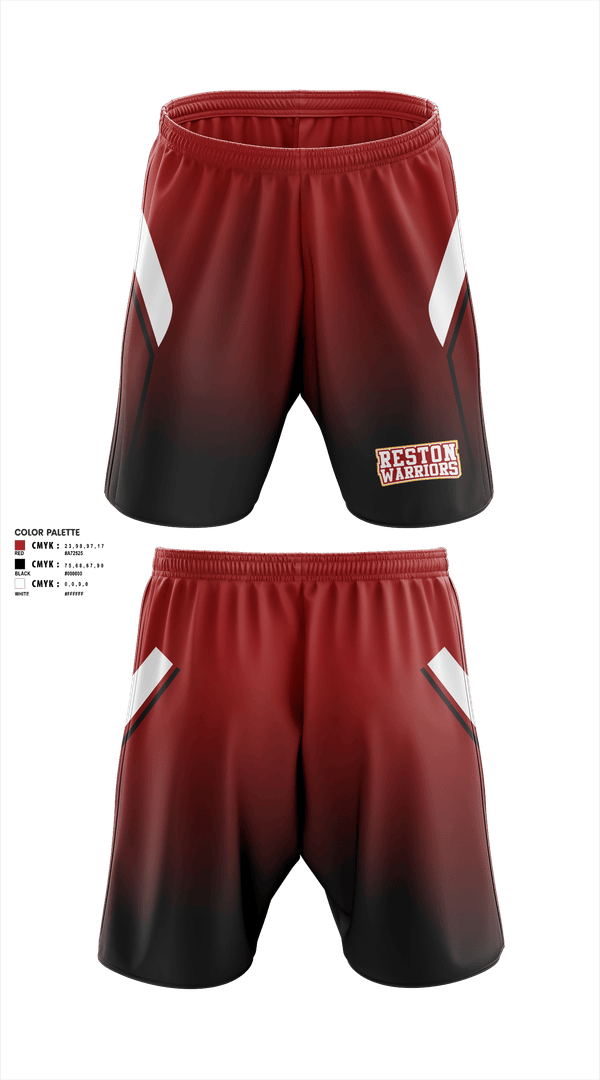 Athletic Shorts With Pockets, Reston Warriors, Baseball, Teamtime, Team time, sublimation, custom sports apparel, team uniforms, spirit wear, spiritwear, sports uniforms, custom shirts, team store, custom team store, fundraiser sports, apparel fundraiser