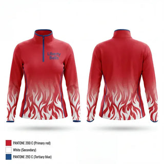 Quarter Zip Jacket, Liberty Bells, Women's Soccer, Teamtime, Team time, sublimation, custom sports apparel, team uniforms, spirit wear, spiritwear, sports uniforms, custom shirts, team store, custom team store, fundraiser sports, apparel fundraiser