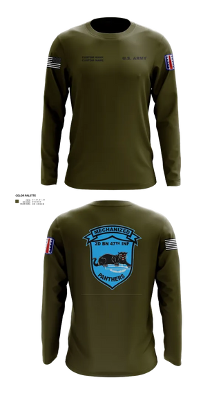 Long Sleeve Performance Shirt, C Co 2-47 197th Infantry Brigade, , Teamtime, Team time, sublimation, custom sports apparel, team uniforms, spirit wear, spiritwear, sports uniforms, custom shirts, team store, custom team store, fundraiser sports, apparel fundraiser