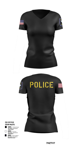 Womens Short Sleeve Vneck Shirt, New Ellenton Police Department, Police, Teamtime, Team time, sublimation, custom sports apparel, team uniforms, spirit wear, spiritwear, sports uniforms, custom shirts, team store, custom team store, fundraiser sports, apparel fundraiser