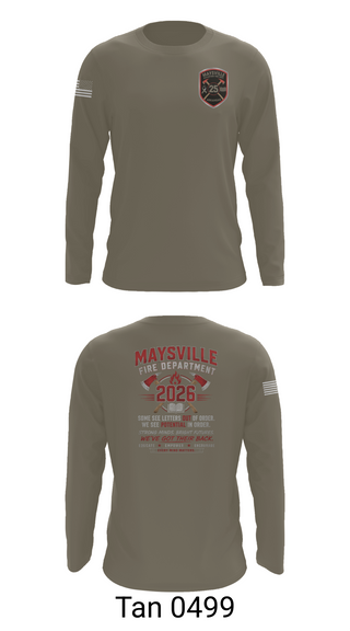 Long Sleeve Performance Shirt, Maysville Fire Department, Fire Department, Teamtime, Team time, sublimation, custom sports apparel, team uniforms, spirit wear, spiritwear, sports uniforms, custom shirts, team store, custom team store, fundraiser sports, apparel fundraiser
