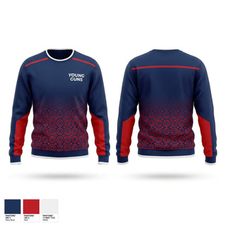 Crew Neck Sweatshirt, YOUNG GUNS, Baseball, Teamtime, Team time, sublimation, custom sports apparel, team uniforms, spirit wear, spiritwear, sports uniforms, custom shirts, team store, custom team store, fundraiser sports, apparel fundraiser