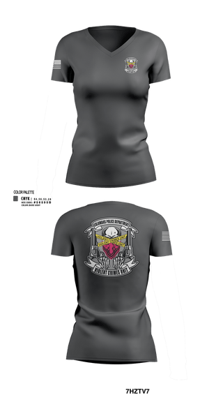 Womens Short Sleeve Vneck Shirt, Violent Crime Unit, Police, Teamtime, Team time, sublimation, custom sports apparel, team uniforms, spirit wear, spiritwear, sports uniforms, custom shirts, team store, custom team store, fundraiser sports, apparel fundraiser