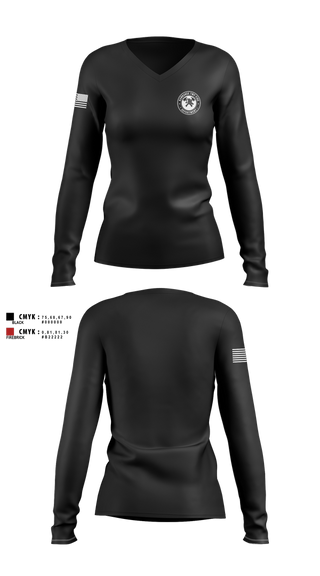 Womens Long Sleeve Vneck Shirt, Kankakee Twp Fire, , Teamtime, Team time, sublimation, custom sports apparel, team uniforms, spirit wear, spiritwear, sports uniforms, custom shirts, team store, custom team store, fundraiser sports, apparel fundraiser