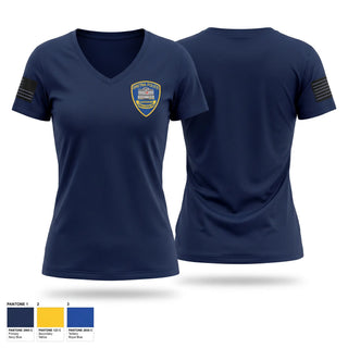 Womens Short Sleeve Vneck Shirt, Gretna Police Department, Police, Teamtime, Team time, sublimation, custom sports apparel, team uniforms, spirit wear, spiritwear, sports uniforms, custom shirts, team store, custom team store, fundraiser sports, apparel fundraiser