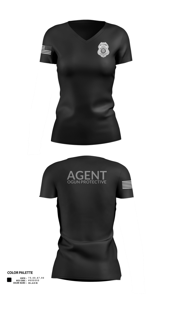 Womens Short Sleeve Vneck Shirt, OGUN, Police, Teamtime, Team time, sublimation, custom sports apparel, team uniforms, spirit wear, spiritwear, sports uniforms, custom shirts, team store, custom team store, fundraiser sports, apparel fundraiser