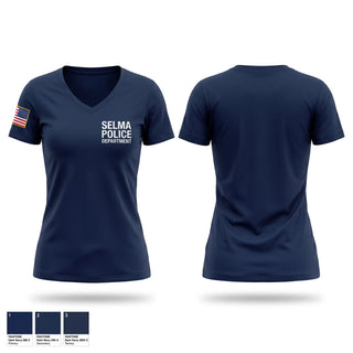 Womens Short Sleeve Vneck Shirt, Selma Police Department, Police, Teamtime, Team time, sublimation, custom sports apparel, team uniforms, spirit wear, spiritwear, sports uniforms, custom shirts, team store, custom team store, fundraiser sports, apparel fundraiser