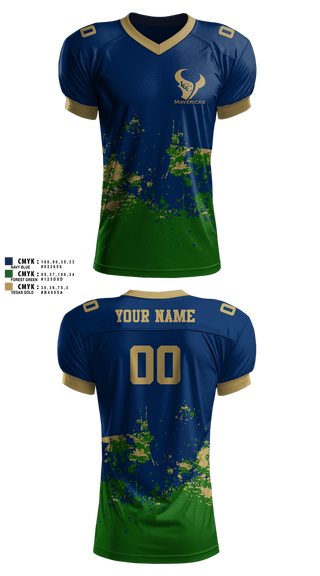 Football Jersey, La Costa Canyon Mavericks Football, , Teamtime, Team time, sublimation, custom sports apparel, team uniforms, spirit wear, spiritwear, sports uniforms, custom shirts, team store, custom team store, fundraiser sports, apparel fundraiser