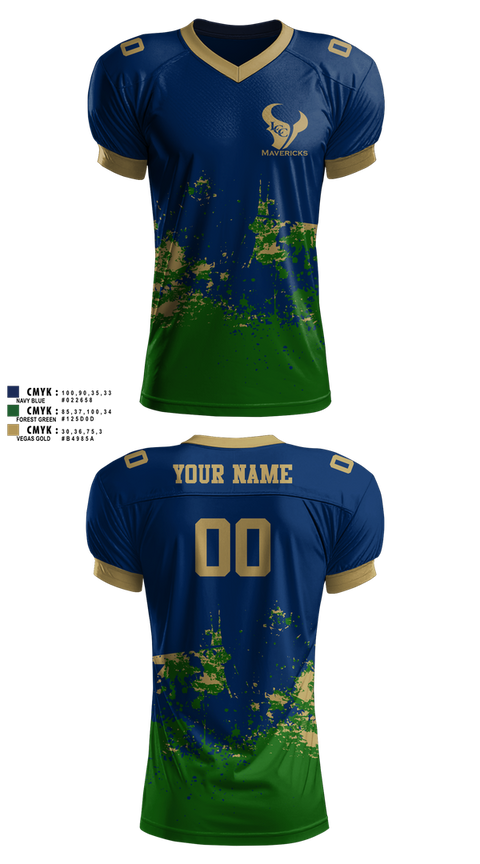 Football Jersey, La Costa Canyon Mavericks Football, , Teamtime, Team time, sublimation, custom sports apparel, team uniforms, spirit wear, spiritwear, sports uniforms, custom shirts, team store, custom team store, fundraiser sports, apparel fundraiser