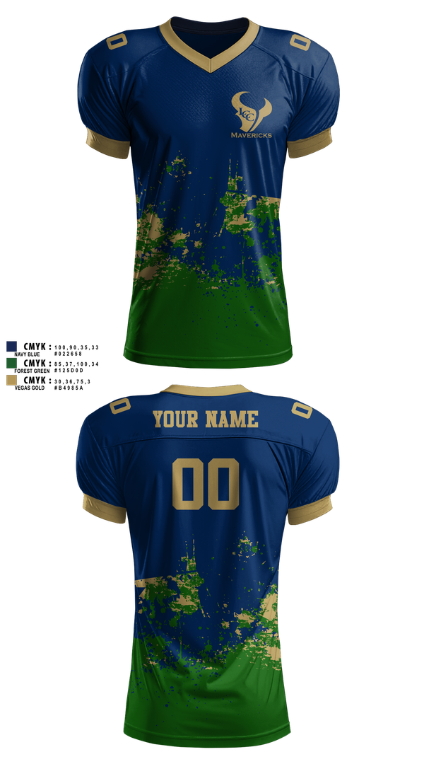 Football Jersey, La Costa Canyon Mavericks Football, , Teamtime, Team time, sublimation, custom sports apparel, team uniforms, spirit wear, spiritwear, sports uniforms, custom shirts, team store, custom team store, fundraiser sports, apparel fundraiser