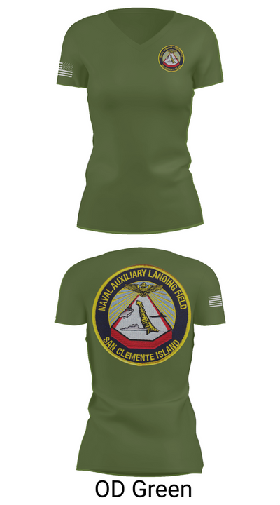 NAVAL AUXILIARY LANDING FIELD SAN CLEMENTE ISLAND 84948296 Women's Short Sleeve V-neck Shirt - 46