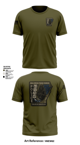 Short Sleeve Performance Shirt, 16th Drug Task Force, Police, Teamtime, Team time, sublimation, custom sports apparel, team uniforms, spirit wear, spiritwear, sports uniforms, custom shirts, team store, custom team store, fundraiser sports, apparel fundraiser