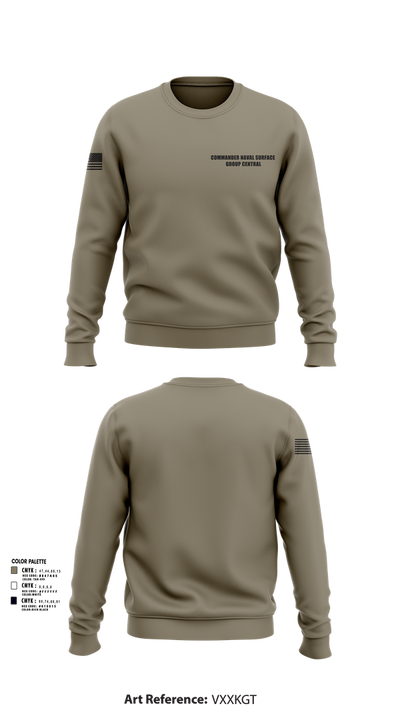 Commander Naval Surface Group Central 54326587 Crew Neck Sweatshirt - 3