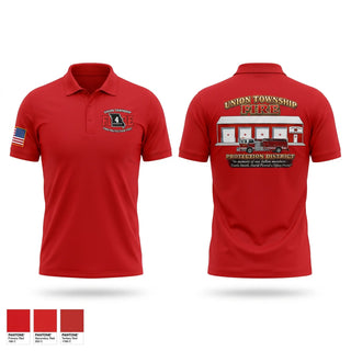 Short Sleeve Performance Polo, UNION TOWNSHIP FIRE PROTECTION DISTRICT, Fire Department, Teamtime, Team time, sublimation, custom sports apparel, team uniforms, spirit wear, spiritwear, sports uniforms, custom shirts, team store, custom team store, fundraiser sports, apparel fundraiser