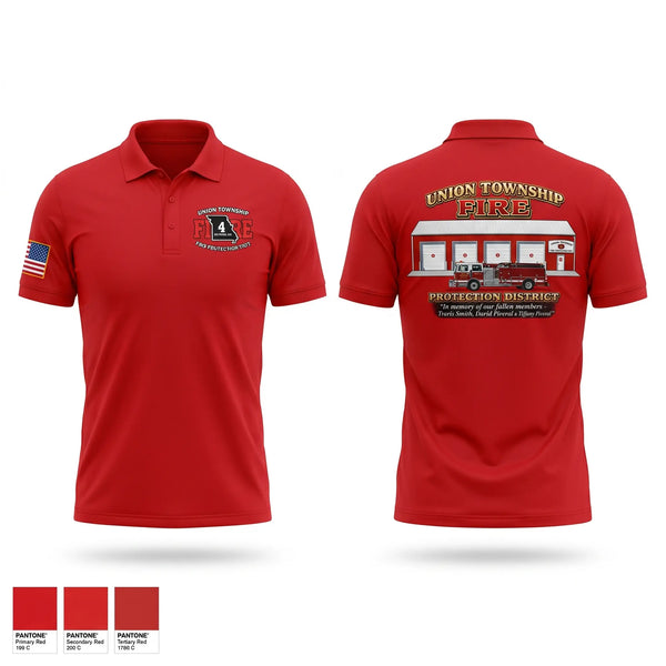 Short Sleeve Performance Polo, UNION TOWNSHIP FIRE PROTECTION DISTRICT, Fire Department, Teamtime, Team time, sublimation, custom sports apparel, team uniforms, spirit wear, spiritwear, sports uniforms, custom shirts, team store, custom team store, fundraiser sports, apparel fundraiser