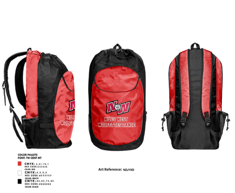 Gear Bag, Niles West Wolfettes Dance, Spirit Store, Teamtime, Team time, sublimation, custom sports apparel, team uniforms, spirit wear, spiritwear, sports uniforms, custom shirts, team store, custom team store, fundraiser sports, apparel fundraiser