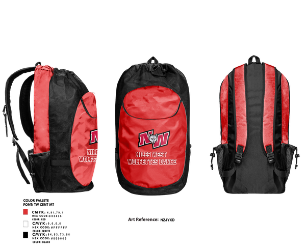 Gear Bag, Niles West Wolfettes Dance, Spirit Store, Teamtime, Team time, sublimation, custom sports apparel, team uniforms, spirit wear, spiritwear, sports uniforms, custom shirts, team store, custom team store, fundraiser sports, apparel fundraiser