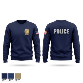 Crew Neck Sweatshirt, Pottsville police department, Police, Teamtime, Team time, sublimation, custom sports apparel, team uniforms, spirit wear, spiritwear, sports uniforms, custom shirts, team store, custom team store, fundraiser sports, apparel fundraiser