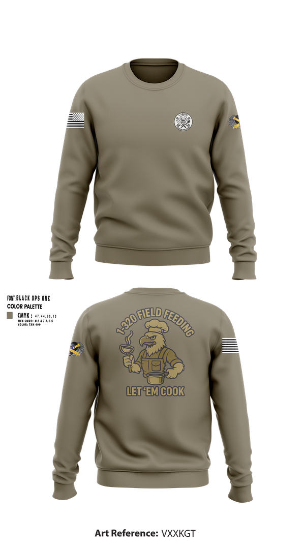 Crew Neck Sweatshirt, 1-320th, , Teamtime, Team time, sublimation, custom sports apparel, team uniforms, spirit wear, spiritwear, sports uniforms, custom shirts, team store, custom team store, fundraiser sports, apparel fundraiser