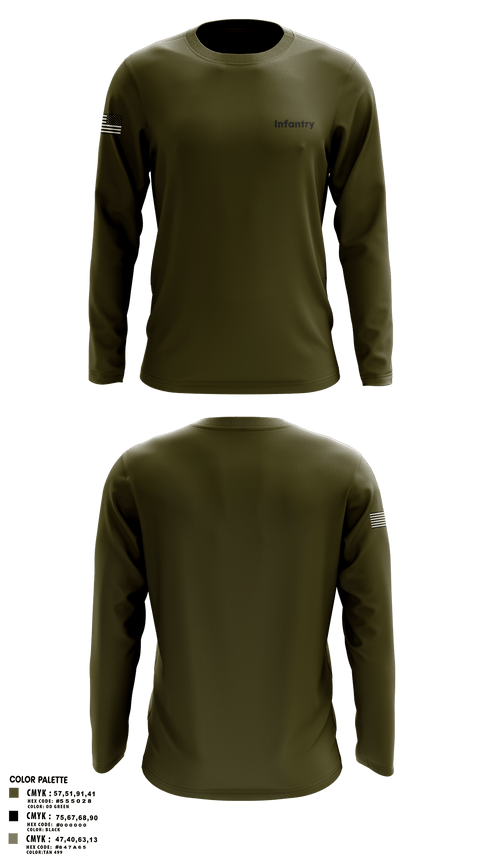 Long Sleeve Performance Shirt, Infantry, , Teamtime, Team time, sublimation, custom sports apparel, team uniforms, spirit wear, spiritwear, sports uniforms, custom shirts, team store, custom team store, fundraiser sports, apparel fundraiser