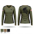 VMFA-121 35887546 Women's Long Sleeve V-neck Shirt - 1