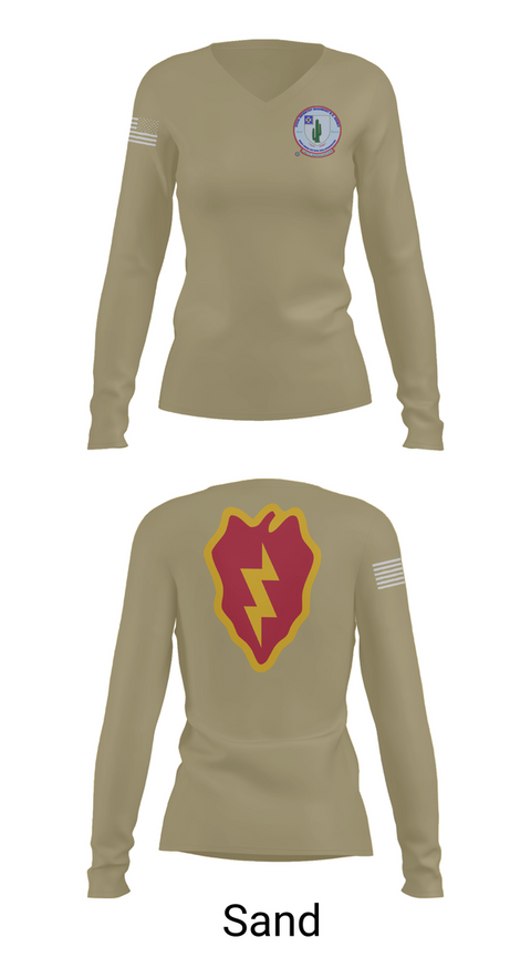 Womens Long Sleeve Vneck Shirt, 2-35 Infantry Batallion, , Teamtime, Team time, sublimation, custom sports apparel, team uniforms, spirit wear, spiritwear, sports uniforms, custom shirts, team store, custom team store, fundraiser sports, apparel fundraiser