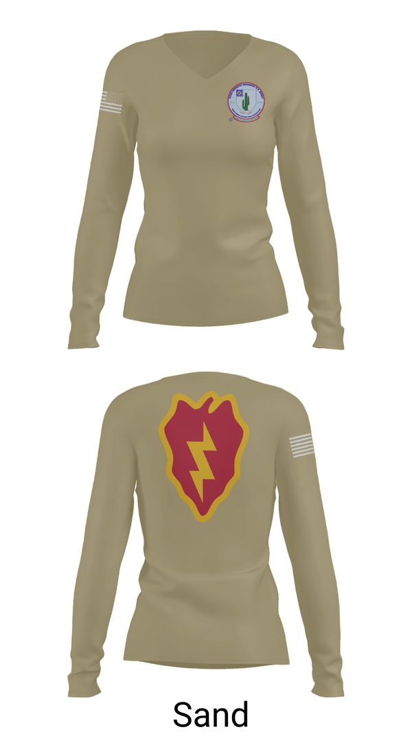 Womens Long Sleeve Vneck Shirt, 2-35 Infantry Batallion, , Teamtime, Team time, sublimation, custom sports apparel, team uniforms, spirit wear, spiritwear, sports uniforms, custom shirts, team store, custom team store, fundraiser sports, apparel fundraiser